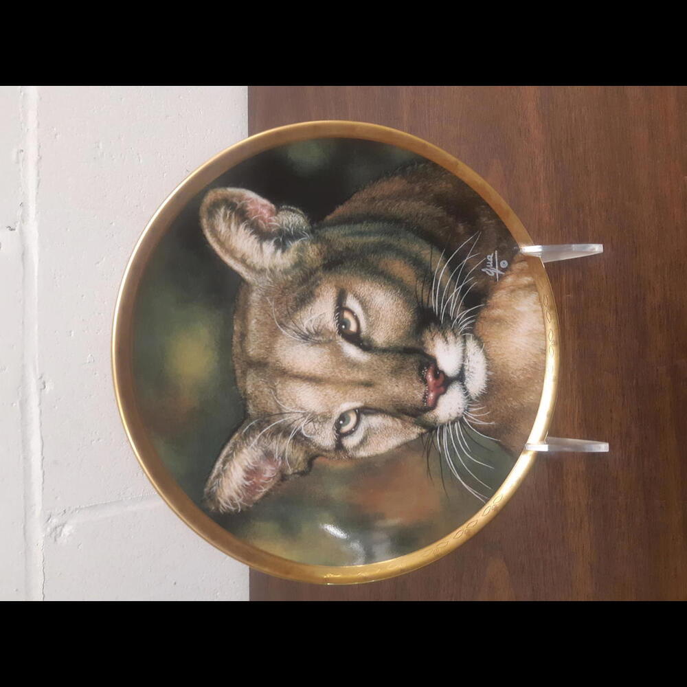 Beautiful Collector's Plate - Big Cat of the World Series - Cougar Artwork